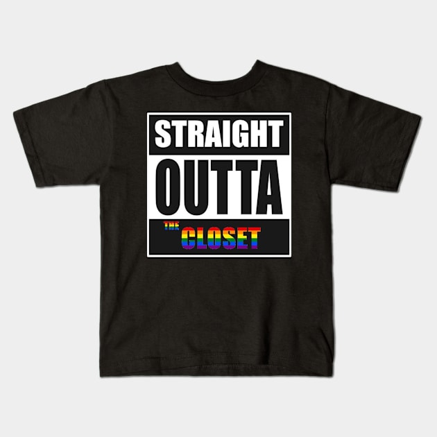 Straight Outta the Closet Kids T-Shirt by lantheman